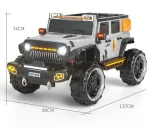 ⁦سيارة كهربائية للاطفال Hummer H2 ريموت كنترول - ابيض KP-906⁩ - الصورة ⁦2⁩